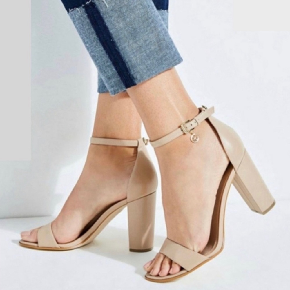 G by Guess Block Heel Peep Toe Sandals